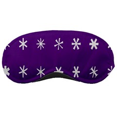 Purple Flower Floral Star White Sleeping Masks