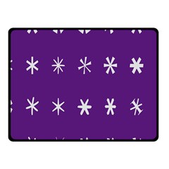 Purple Flower Floral Star White Fleece Blanket (small) by Mariart