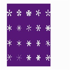 Purple Flower Floral Star White Small Garden Flag (two Sides)