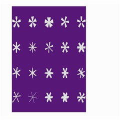 Purple Flower Floral Star White Large Garden Flag (Two Sides)