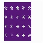 Purple Flower Floral Star White Large Garden Flag (Two Sides) Front