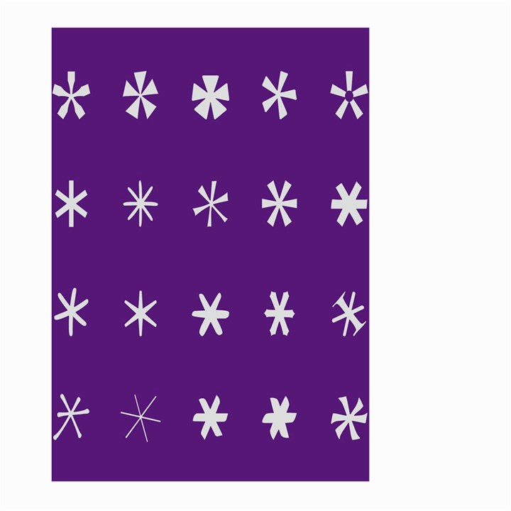 Purple Flower Floral Star White Large Garden Flag (Two Sides)