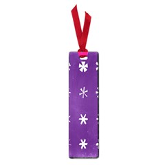 Purple Flower Floral Star White Small Book Marks by Mariart