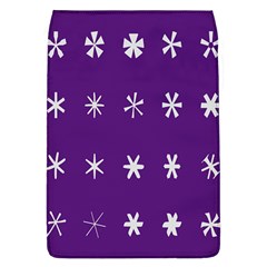 Purple Flower Floral Star White Flap Covers (L) 