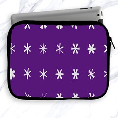 Purple Flower Floral Star White Apple iPad 2/3/4 Zipper Cases