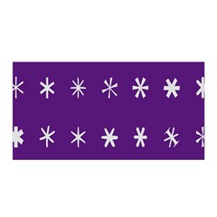 Purple Flower Floral Star White Satin Wrap by Mariart