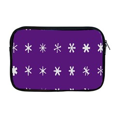 Purple Flower Floral Star White Apple MacBook Pro 17  Zipper Case