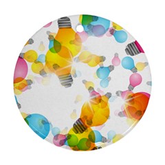 Lamp Color Rainbow Light Ornament (round) by Mariart