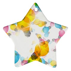 Lamp Color Rainbow Light Ornament (star) by Mariart