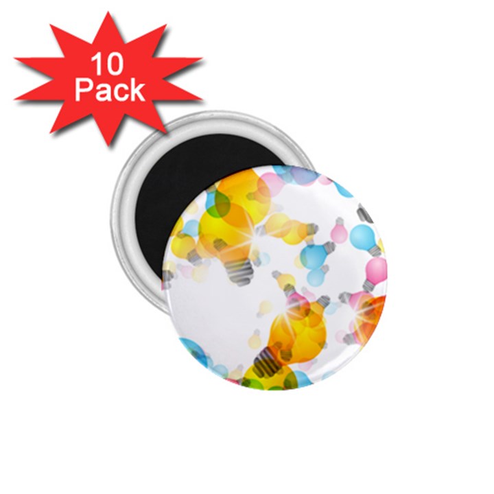 Lamp Color Rainbow Light 1.75  Magnets (10 pack) 