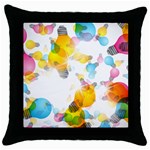 Lamp Color Rainbow Light Throw Pillow Case (Black) Front