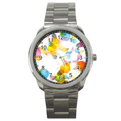 Lamp Color Rainbow Light Sport Metal Watch