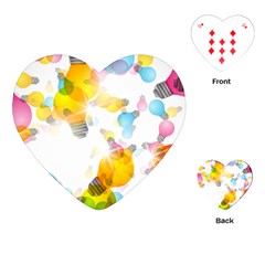 Lamp Color Rainbow Light Playing Cards (heart)  by Mariart