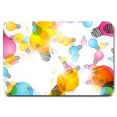 Lamp Color Rainbow Light Large Doormat  by Mariart