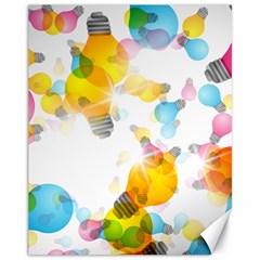 Lamp Color Rainbow Light Canvas 11  X 14   by Mariart