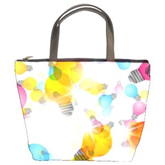 Lamp Color Rainbow Light Bucket Bags by Mariart