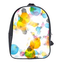 Lamp Color Rainbow Light School Bags(large)  by Mariart