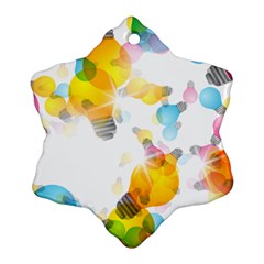 Lamp Color Rainbow Light Ornament (snowflake) by Mariart