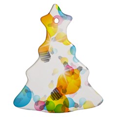 Lamp Color Rainbow Light Christmas Tree Ornament (two Sides) by Mariart