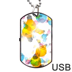 Lamp Color Rainbow Light Dog Tag Usb Flash (two Sides) by Mariart