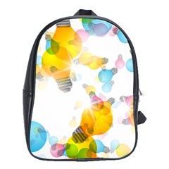 Lamp Color Rainbow Light School Bags (xl)  by Mariart