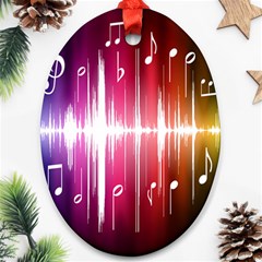 Music Data Science Line Ornament (oval) by Mariart