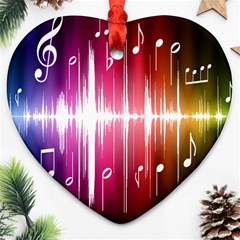 Music Data Science Line Ornament (heart) by Mariart