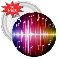 Music Data Science Line 3  Buttons (10 Pack) 