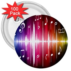 Music Data Science Line 3  Buttons (100 Pack)  by Mariart