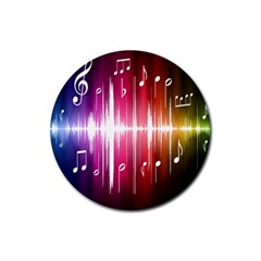 Music Data Science Line Rubber Coaster (round)  by Mariart