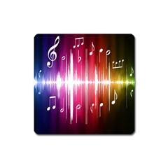 Music Data Science Line Square Magnet by Mariart