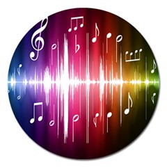 Music Data Science Line Magnet 5  (round) by Mariart