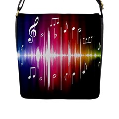 Music Data Science Line Flap Messenger Bag (l)  by Mariart