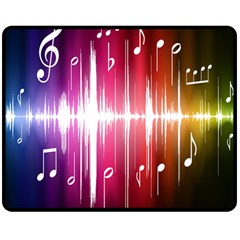 Music Data Science Line Double Sided Fleece Blanket (medium)  by Mariart