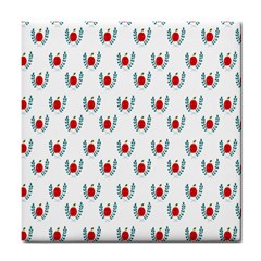 Sage Apple Wrap Smile Face Fruit Tile Coasters by Mariart