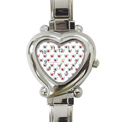 Sage Apple Wrap Smile Face Fruit Heart Italian Charm Watch by Mariart