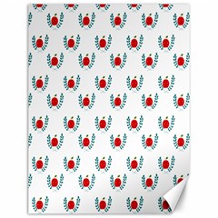 Sage Apple Wrap Smile Face Fruit Canvas 12  X 16   by Mariart