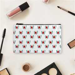 Sage Apple Wrap Smile Face Fruit Cosmetic Bag (small)  by Mariart