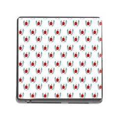 Sage Apple Wrap Smile Face Fruit Memory Card Reader (square) by Mariart