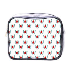 Sage Apple Wrap Smile Face Fruit Mini Toiletries Bags by Mariart