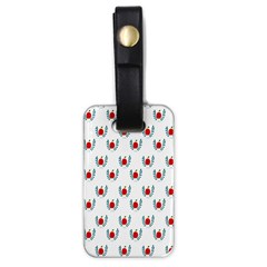 Sage Apple Wrap Smile Face Fruit Luggage Tags (one Side)  by Mariart