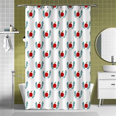 Sage Apple Wrap Smile Face Fruit Shower Curtain 48  X 72  (small)  by Mariart