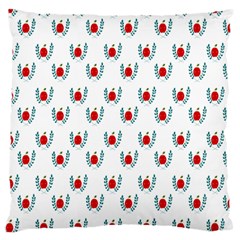 Sage Apple Wrap Smile Face Fruit Large Flano Cushion Case (one Side) by Mariart