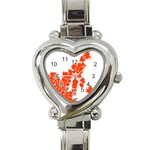 Red Spot Paint Heart Italian Charm Watch Front