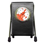 Red Spot Paint Pen Holder Desk Clocks Front