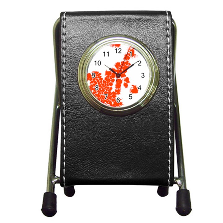 Red Spot Paint Pen Holder Desk Clocks