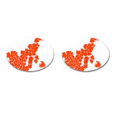 Red Spot Paint Cufflinks (oval) by Mariart