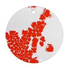 Red Spot Paint Round Ornament (two Sides)