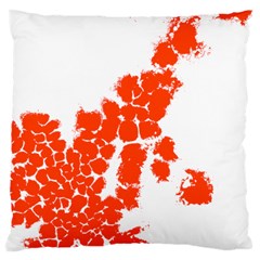 Red Spot Paint Large Cushion Case (one Side) by Mariart