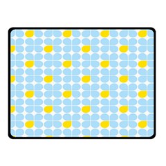 Retro Stig Lindberg Vintage Posters Yellow Blue Double Sided Fleece Blanket (small)  by Mariart